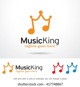 Music King Logo Template Design Vector