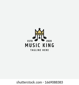 Music king logo template - vector