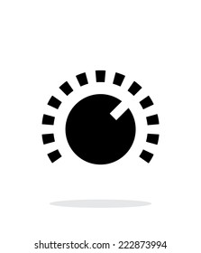 Music knob icon on white background. Vector illustration.