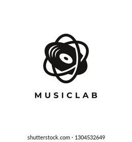 Music Lab Logo Design Vector