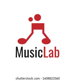 music lab logo. Sound Engineering Company icon