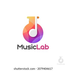Music Lab - Music Studio or Music Eduction Logo