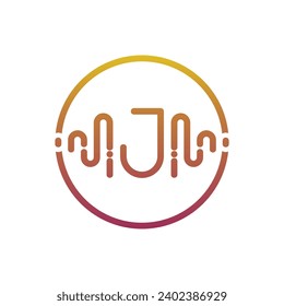 Concepto creativo de la música con el logotipo de último e 