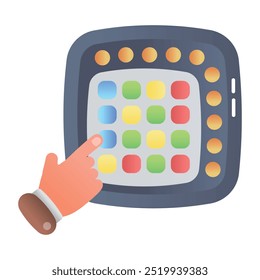 Ícone do Launchpad de música em estilo plano 