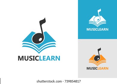 Music Learn Logo Template Design