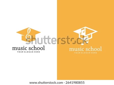 Music learning logo symbol icon, music school logo.Music school logo template brand	