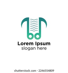 music learning logo vector, music instrument logo inspiration