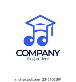 music lesson logo for music academy school modern logo