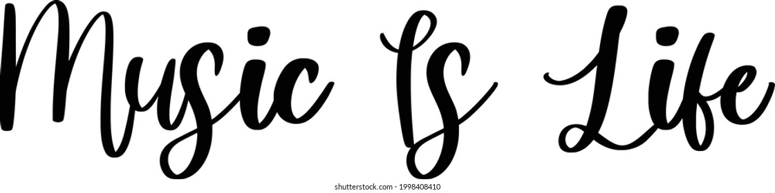 Musik ist lebenswerter Typografie-Textsatz