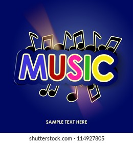 music with lights, vector illustration