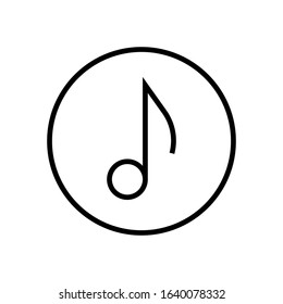 music line art vector icon - ui icon vector 