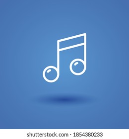 Music line icon, outline vector illustration.