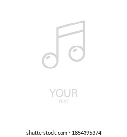 Music line icon, outline vector illustration.