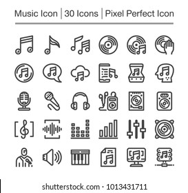 music line icon set