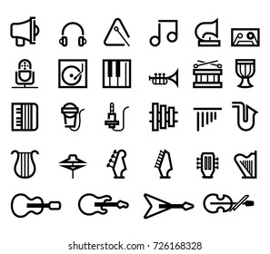 Music Line Icon Set