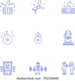 Music- Line Icon Set