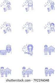 Music- Line Icon Set