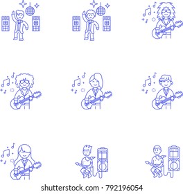 Music- Line Icon Set