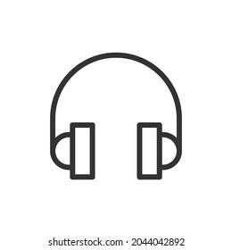 Music line icon in trendy style. Stroke vector pictogram isolated on a white background. Music premium outline icons.