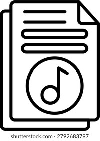 Music Line Icon Vector Design