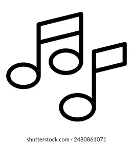 music line icon vector illustration isolated on white background