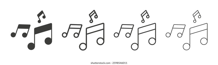 music line icon vector illustration set.