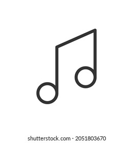 Music line icon. Web symbol for web and apps. Sign design in outline style. Music stroke object.