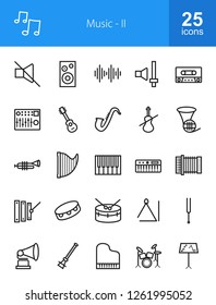 Music Line Icons