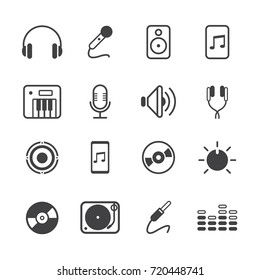 Music Line Icons Set