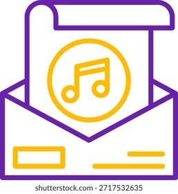 Music Line Two Color Vector Line Two Color Vector Icon Design