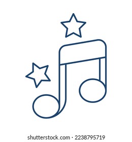 Music line universal icon ui ux element sign.