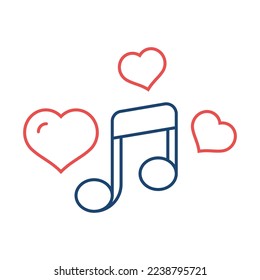 Music line universal icon ui ux element sign.