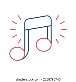 Music line universal icon ui ux element sign.