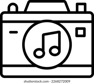 Music Line Vector Icon Design