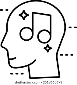 Music Line vector Icon Design