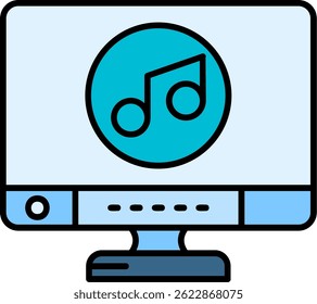 Music Line vector Icon Design
