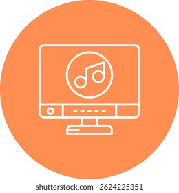 Vetor de Linha de Música Icon Design