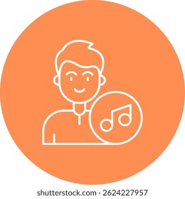 Vetor de Linha de Música Icon Design