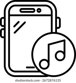 Music Line vector Icon Design