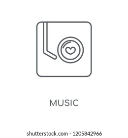 Music linear icon. Music concept stroke symbol design. Thin graphic elements vector illustration, outline pattern on a white background, eps 10.