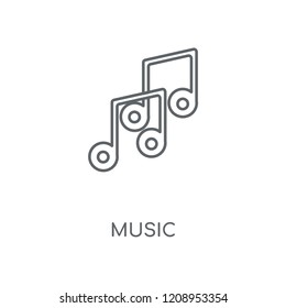 Music linear icon. Music concept stroke symbol design. Thin graphic elements vector illustration, outline pattern on a white background, eps 10.