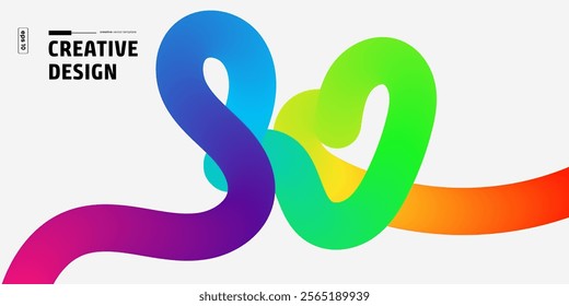 music lines Celebration "Abstract Background" with Color Lines. Swirl Elements with Gradients. wave fun bg