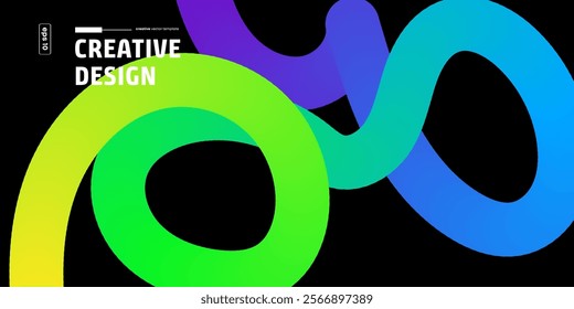 music lines Celebration "Abstract Background" with Color Lines. Swirl Elements with Gradients. wave fun bg