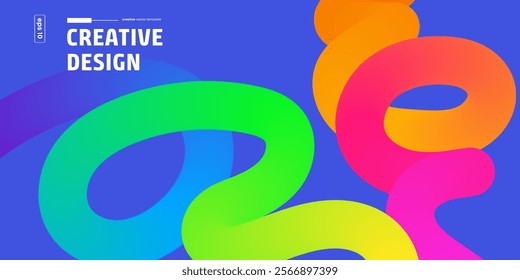 music lines Celebration "Abstract Background" with Color Lines. Swirl Elements with Gradients. wave fun bg