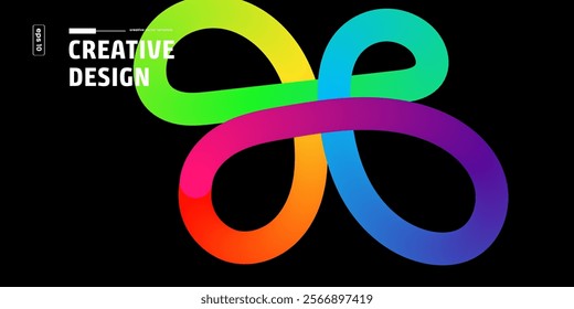 music lines Celebration "Abstract Background" with Color Lines. Swirl Elements with Gradients. wave fun bg