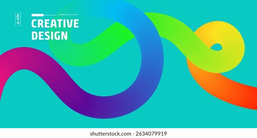 music lines Celebration Abstract Background with Color Lines. Swirl Elements with Gradients. wave fun bg