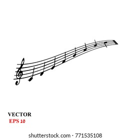 Music lines in a wave perspective