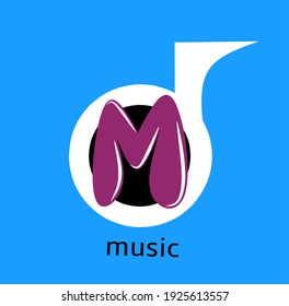 Music link world logo logotype vector icon