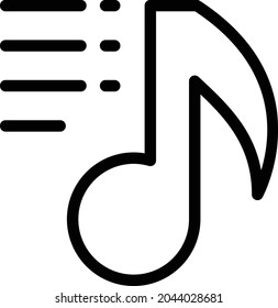music list vector thin line icon