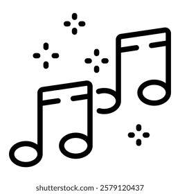 Music listening icon outline vector. Listen song. Audio podcast